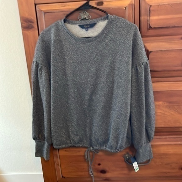 RACHEL Rachel Roy Tops - Rachel Roy Women’s Gray Sparkle Top Size Large NWT